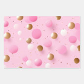 Feuille De Papier Cadeau Rose élégant et tons métallisés (Devant 3)