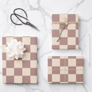 Feuille De Papier Cadeau Rose et carton champagne