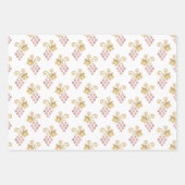 Feuille De Papier Cadeau Rose et or Blush Paris Vin Rosé (Devant 3)