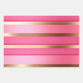 Feuille De Papier Cadeau Rose et or chic (Devant 3)
