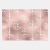 Feuille De Papier Cadeau Rose et or Rose Blush Paris Vin Rosé (Devant 3)