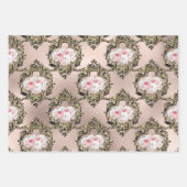 Feuille De Papier Cadeau Rose et or Rose Blush Paris Vin Rosé (Devant)