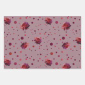 Feuille De Papier Cadeau Rose et point (Devant)