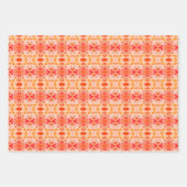 Feuille De Papier Cadeau rose et rouge orange (Devant 2)
