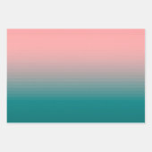 Feuille De Papier Cadeau Rose et Turquoise (Devant 2)