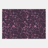 Feuille De Papier Cadeau rose et violet (Devant)