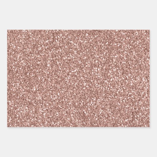 Feuille De Papier Cadeau Rose Glam Gold Glitzy Sparkle Parties scintillant (Devant 3)