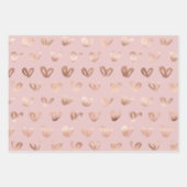 Feuille De Papier Cadeau Rose Gold Argent XOXO Rose Fardé Violet (Devant 3)