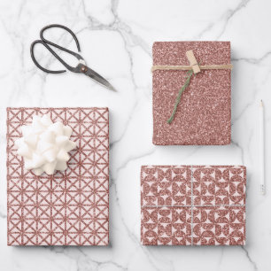 Feuille De Papier Cadeau Rose Gold Éblouissant