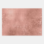Feuille De Papier Cadeau Rose Gold Faux Foil & Parties scintillant (Devant 2)