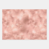 Feuille De Papier Cadeau Rose Gold Glam Sparkle Mariage (Devant 2)