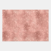 Feuille De Papier Cadeau Rose Gold Joyeux Noël Arbre d'étincelle Parties sc (Devant 3)