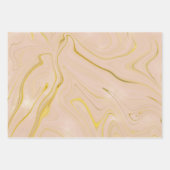 Feuille De Papier Cadeau Rose Gold Marble Agate Pailleté (Devant 2)