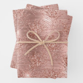Feuille De Papier Cadeau Rose Gold Pailleté Paillettes Cadeau Tendance pour (En situation)