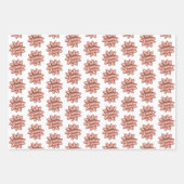 Feuille De Papier Cadeau Rose Gold Ruban Arc Bridal Shower (Devant 2)