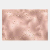 Feuille De Papier Cadeau Rose Gold White Glam Glitz Grandes (Devant)