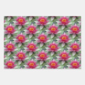 Feuille De Papier Cadeau Rose Lotus Water Lily (Devant 3)