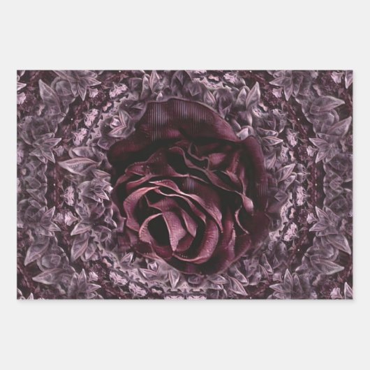 Feuille De Papier Cadeau Rose Mandala (Devant)