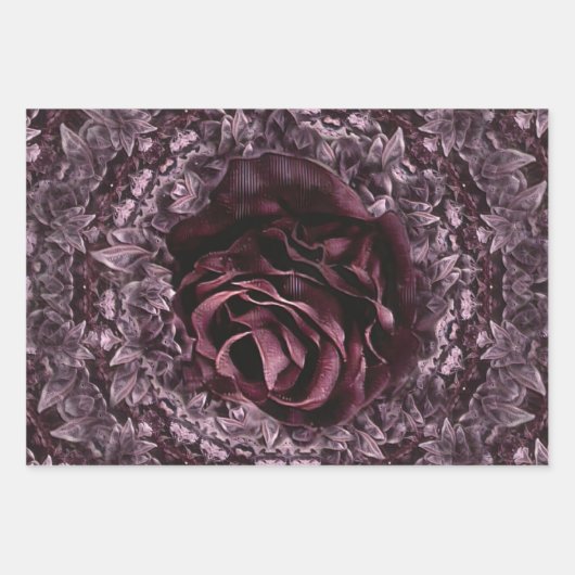 Feuille De Papier Cadeau Rose Mandala (Devant 2)