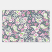 Feuille De Papier Cadeau Rose mignon Paisley Imprimer Motif moderne (Devant)