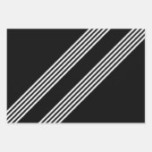 Feuille De Papier Cadeau Rose, noir et blanc (Devant)