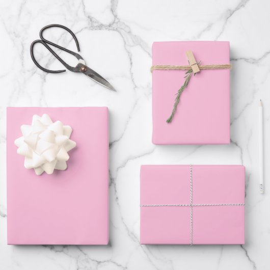 Feuille De Papier Cadeau Rose pastel (Recto)
