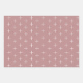 Feuille De Papier Cadeau Rose pastel, Vert de printemps, Violet lilas Signe (Devant 2)