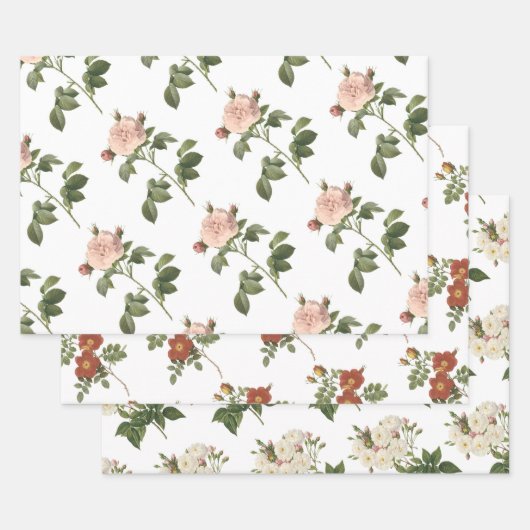 Feuille De Papier Cadeau Rose Pattern (Lot)