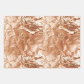 Feuille De Papier Cadeau Rose Peach Gold Glam (Devant 3)