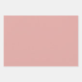 Feuille De Papier Cadeau Rose Poussiéreux Uni Couleur Unie (Devant)