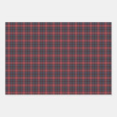 Feuille De Papier Cadeau Rose Red Blue Black Plaid Tartan (Devant 2)