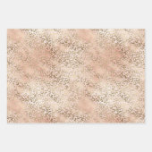 Feuille De Papier Cadeau Rose Rose Blush Gold Zebra Imprimer (Devant 2)