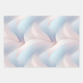 Feuille De Papier Cadeau Rose rose glacé motif bleu et blanc (Devant 2)