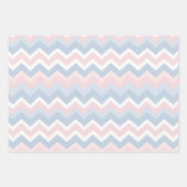Feuille De Papier Cadeau Rose Rose Ice Bleu et Motif blanc (Devant 3)