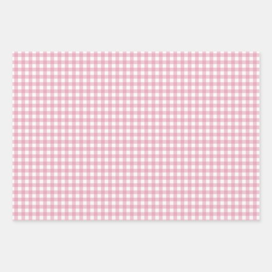 Feuille De Papier Cadeau Rose rose simple plaid (Devant)