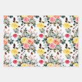 Feuille De Papier Cadeau Rose rouge (Devant 2)