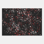 Feuille De Papier Cadeau Rose rouge étincelant (Devant 2)