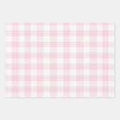 Feuille De Papier Cadeau Rosé Rustique En vichy Plaid (Devant)