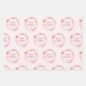 Feuille De Papier Cadeau Rose sous la mer 1er anniversaire (Devant 2)