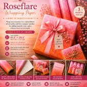 Feuille De Papier Cadeau Roseflare
