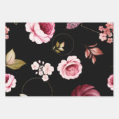 Feuille De Papier Cadeau Roses d'aquarelle 32 (Devant 2)