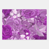 Feuille De Papier Cadeau Roses d'aquarelle 38 (Devant 3)