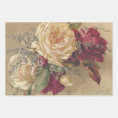 Feuille De Papier Cadeau Roses de Noël victorien (Devant 2)