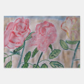 Feuille De Papier Cadeau Roses d'été Abstraits (Devant 3)