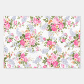 Feuille De Papier Cadeau Roses et bourgeons (Devant)