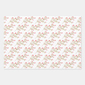 Feuille De Papier Cadeau Roses féminins de l'aquarelle (Devant 3)