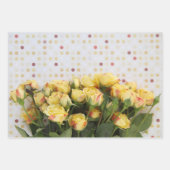 Feuille De Papier Cadeau Roses jaunes (Devant 3)
