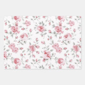 Feuille De Papier Cadeau Roses roses blancs clôture Bridal Shower (Devant 3)