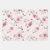 Feuille De Papier Cadeau Roses roses blancs clôture Bridal Shower (Devant 2)