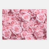 Feuille De Papier Cadeau Roses roses élégantes (Devant 3)